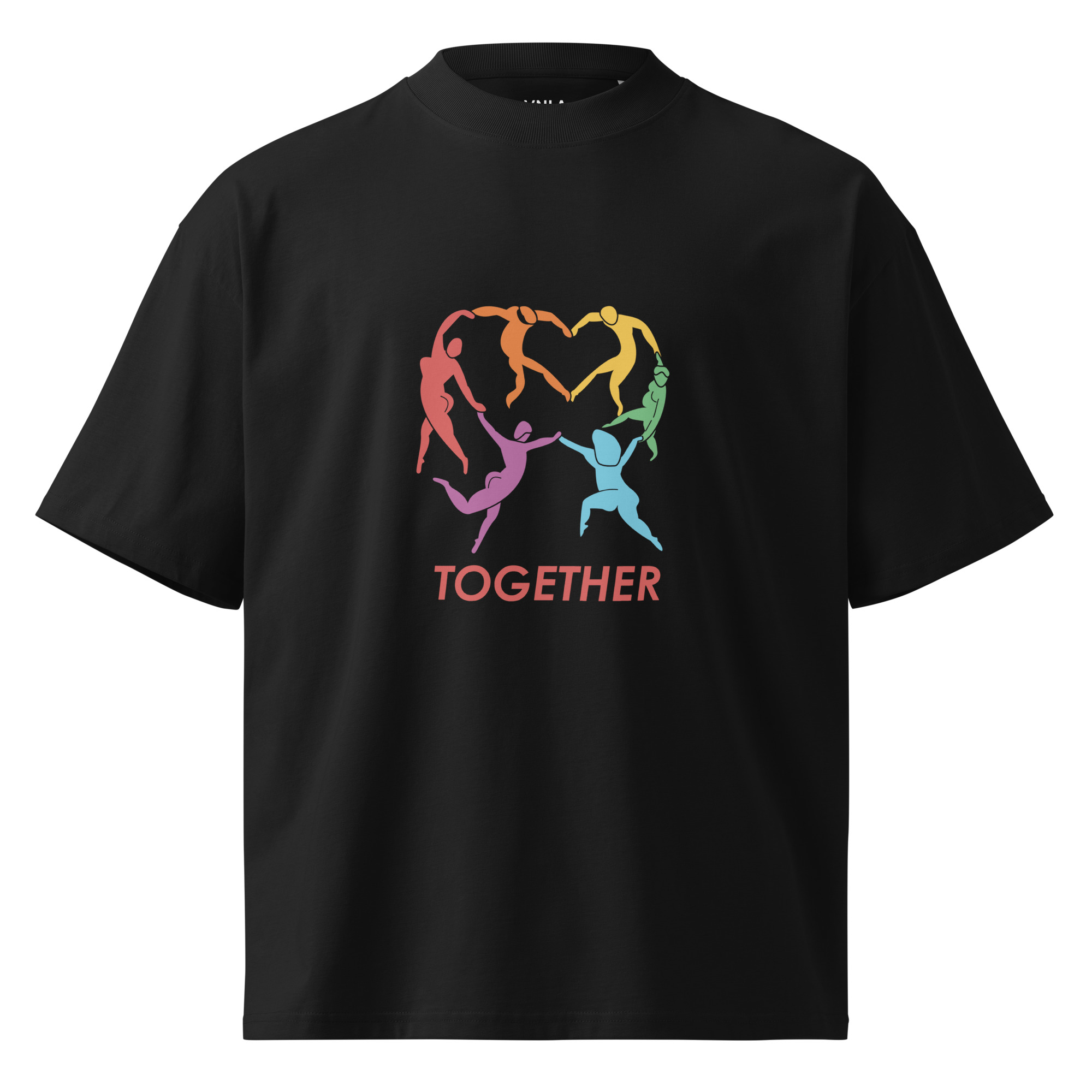 Unisex organic oversized high neck t-shirt - Image 2