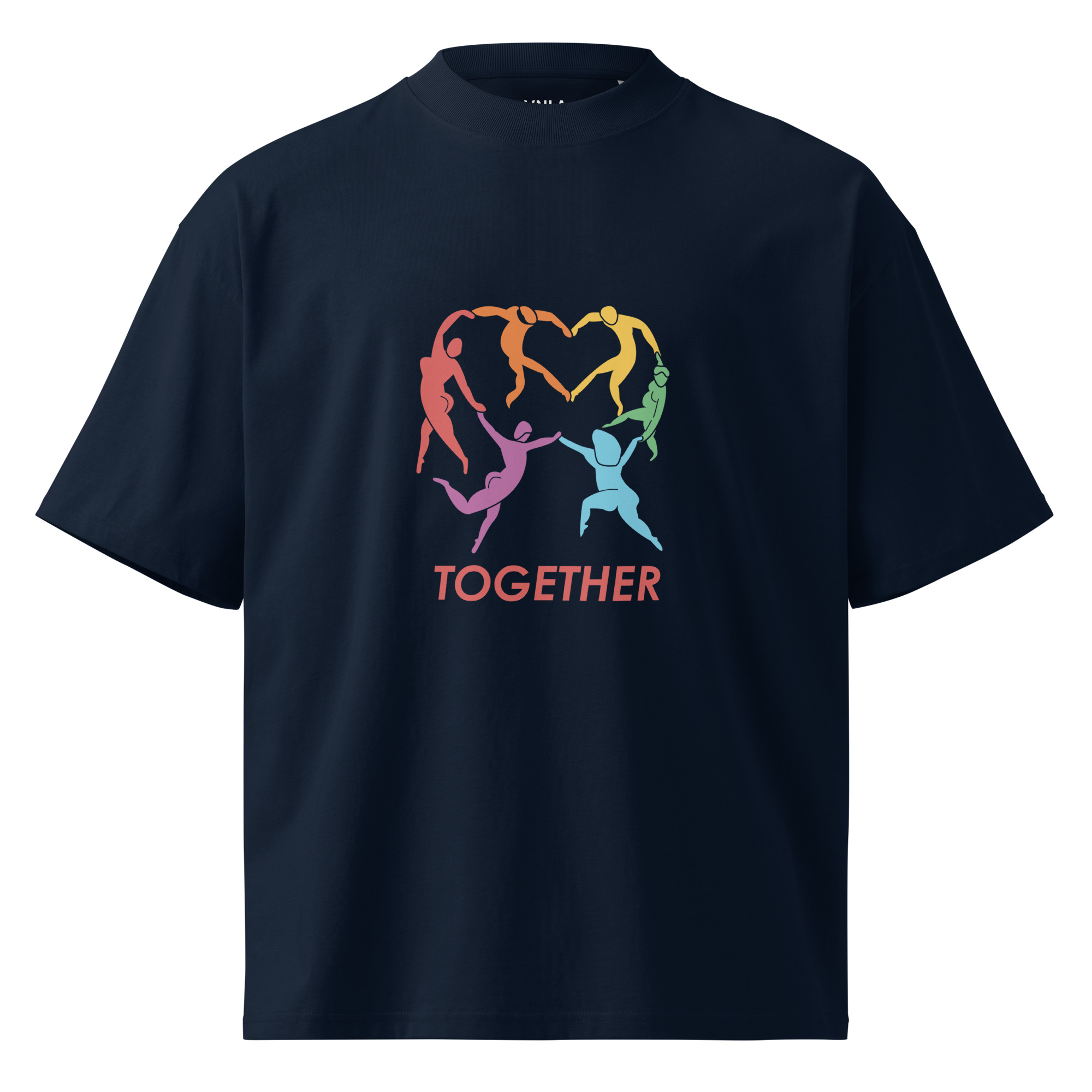 Unisex organic oversized high neck t-shirt - Image 1