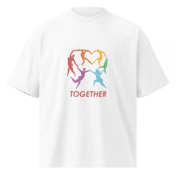 Unisex organic oversized high neck t-shirt - Image 3